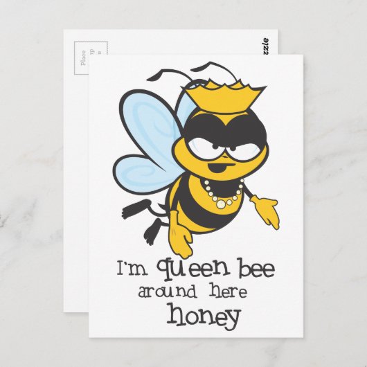 Ik ben koningin Bee hier, schat Briefkaart (Voorkant / Achterkant)
