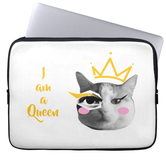 Ik Ben Koningin – Elegant grappig Laptop Sleeve (Voorkant)