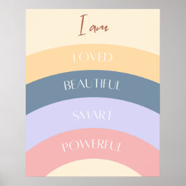 Ik Ben Krachtige Positieve Zelfbevestiging Poster