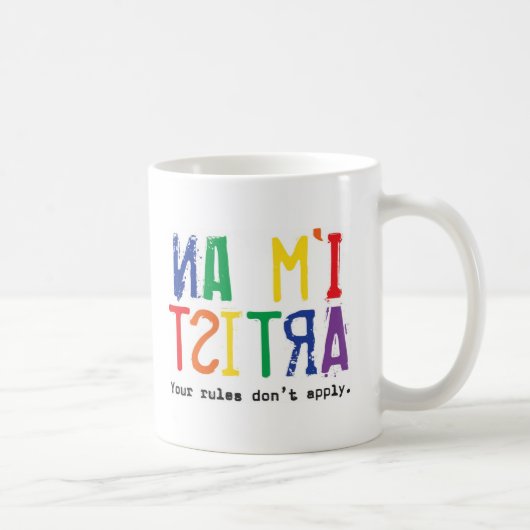 Ik ben kunstenaar (mok) koffiemok (Rechts)