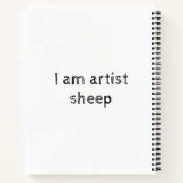Ik ben kunstenaar schapen merch notitieboek