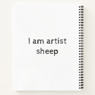 Ik ben kunstenaar schapen merch notitieboek