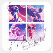 Ik ben kunstenaar vierkante sticker (Voorkant)