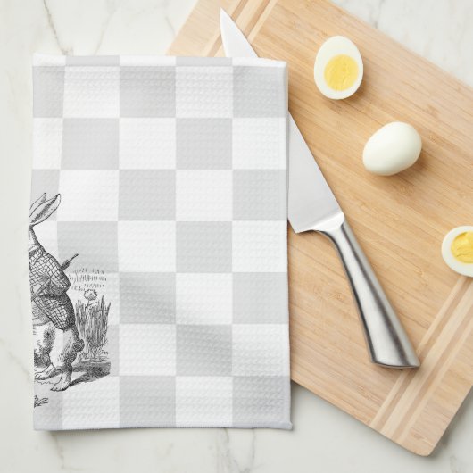 Ik ben laat. 1 keukenhanddoek (Quarter Fold)