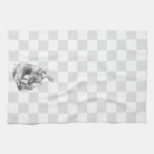 Ik ben laat. 1 keukenhanddoek (Horizontaal)