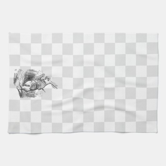 Ik ben laat. 1 keukenhanddoek (Horizontaal)