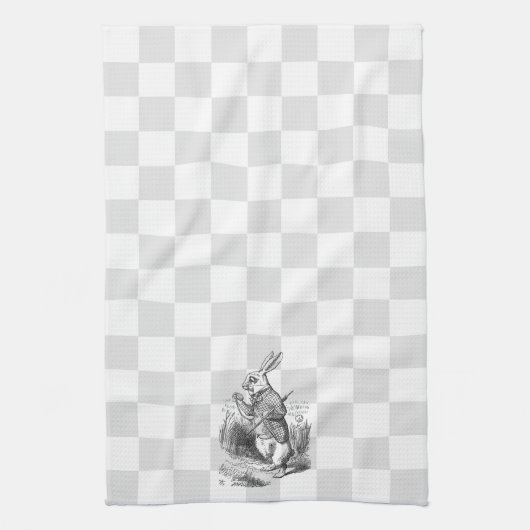 Ik ben laat. 1 keukenhanddoek (Verticaal)