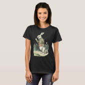 Ik ben laat. Alice in Wonderland White Rabbit T-shirt (Voorkant volledig)