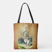 Ik ben laat. Alice in Wonderland White Rabbit Tote Bag (Achterkant)