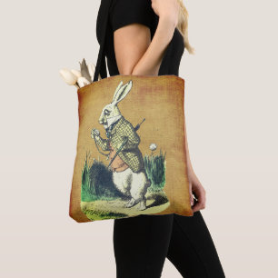 Ik ben laat. Alice in Wonderland White Rabbit Tote Bag