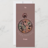 Ik ben laat, ik ben laat Belated Birthday Uitnodig Kaart (Achterkant)