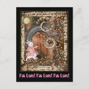 Ik ben laat! Ik ben laat! Ik ben laat! Briefkaart