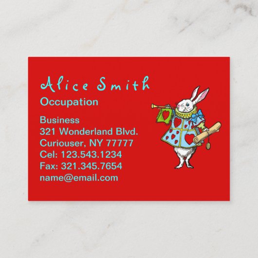 Ik ben laat! -Visitekaartjes Visitekaartje (Achterkant)