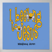 Ik ben lang voor Jezus Blue Poster (Voorkant)