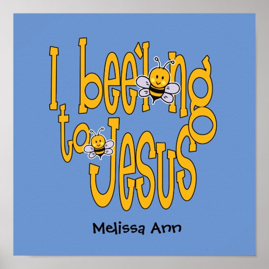 Ik ben lang voor Jezus Blue Poster (Voorkant)