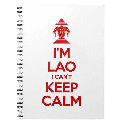 Ik ben Lao Ik Kan Niet Kalm Blijven Notitieboek (Voorkant)