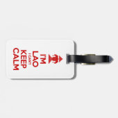 Ik ben Lao, ik kan niet kalm houden. Bagagelabel (Achterkant horizontaal)