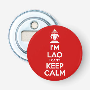 Ik ben Lao, ik kan niet kalm houden. Button Flesopener