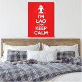 Ik ben Lao, ik kan niet kalm houden. Canvas Afdruk (Insitu (Slaapkamer))