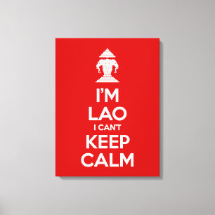 Ik ben Lao, ik kan niet kalm houden. Canvas Afdruk