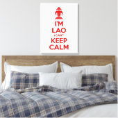 Ik ben Lao, ik kan niet kalm houden. Canvas Afdruk (Insitu (Slaapkamer))