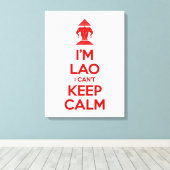 Ik ben Lao, ik kan niet kalm houden. Canvas Afdruk (Insitu (Houten vloer))