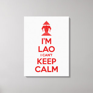 Ik ben Lao, ik kan niet kalm houden. Canvas Afdruk