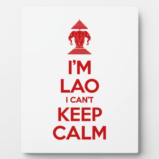 Ik ben Lao, ik kan niet kalm houden. Fotoplaat (Voorkant)