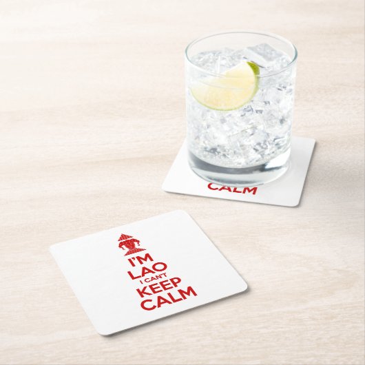 Ik ben Lao, ik kan niet kalm houden. Kartonnen Onderzetters (Insitu)