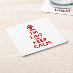 Ik ben Lao, ik kan niet kalm houden. Kartonnen Onderzetters