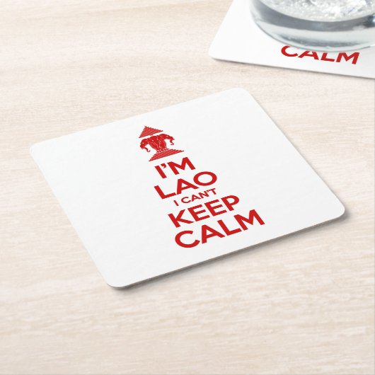 Ik ben Lao, ik kan niet kalm houden. Kartonnen Onderzetters (Schuin)