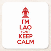 Ik ben Lao, ik kan niet kalm houden. Kartonnen Onderzetters (Voorkant)