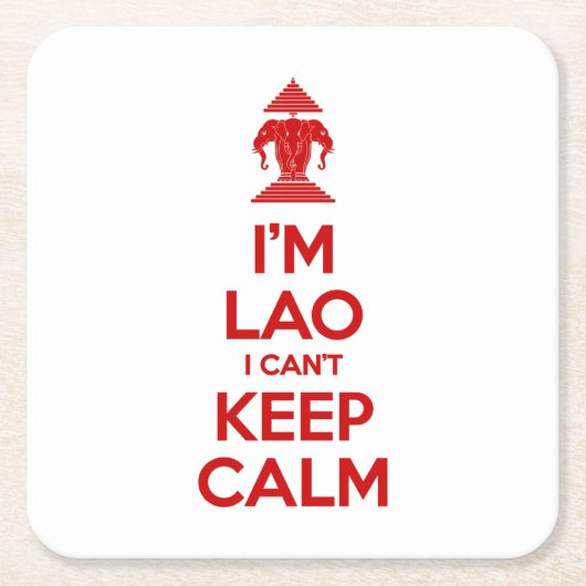 Ik ben Lao, ik kan niet kalm houden. Kartonnen Onderzetters (Voorkant)
