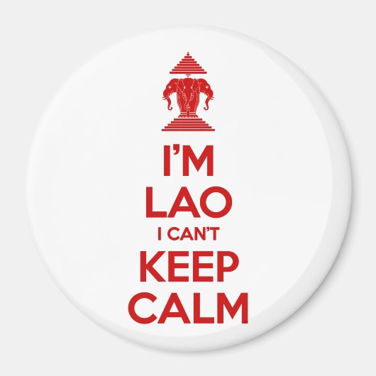 Ik ben Lao, ik kan niet kalm houden. Magneet (Voorkant)