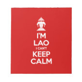 Ik ben Lao, ik kan niet kalm houden. Notitieblok (Voorkant)
