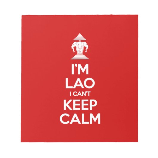 Ik ben Lao, ik kan niet kalm houden. Notitieblok (Voorkant)