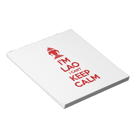 Ik ben Lao, ik kan niet kalm houden. Notitieblok (Schuin)