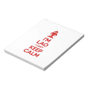 Ik ben Lao, ik kan niet kalm houden. Notitieblok