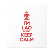 Ik ben Lao, ik kan niet kalm houden. Notitieblok (Voorkant)