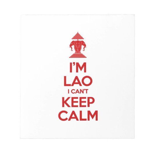 Ik ben Lao, ik kan niet kalm houden. Notitieblok (Voorkant)