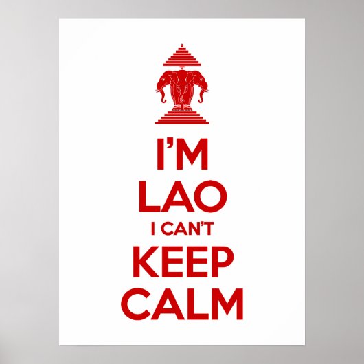 Ik ben Lao, ik kan niet kalm houden. Poster (Voorkant)
