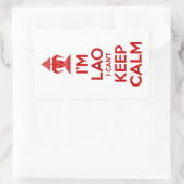 Ik ben Lao, ik kan niet kalm houden. Rechthoekige Sticker (Tas)
