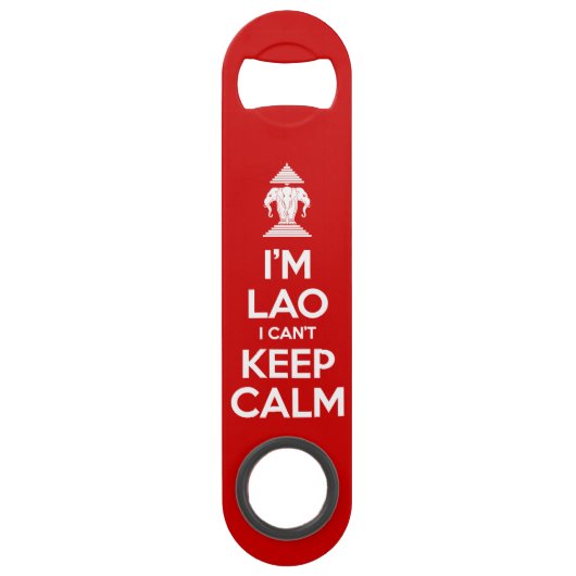 Ik ben Lao, ik kan niet kalm houden. Speed Flessenopener (Voorkant)