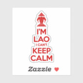 Ik ben Lao, ik kan niet kalm houden. Sticker (Vel)