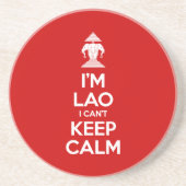 Ik ben Lao, ik kan niet kalm houden. Zandsteen Onderzetter (Voorkant)