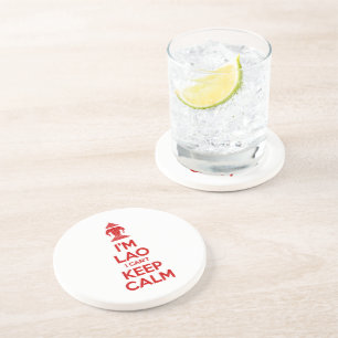 Ik ben Lao, ik kan niet kalm houden. Zandsteen Onderzetter