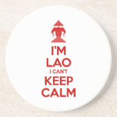 Ik ben Lao, ik kan niet rustig blijven Zandsteen Onderzetter (Voorkant)
