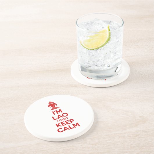 Ik ben Lao, ik kan niet rustig blijven Zandsteen Onderzetter (Zijkant)