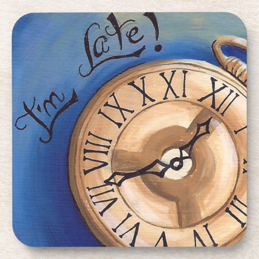 Ik ben Late Onderzetter Alice in Wonderland Onderz (Voorkant)