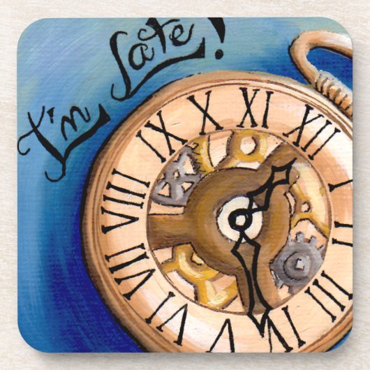 Ik ben Late Onderzetter Alice in Wonderland Onderz (Voorkant)